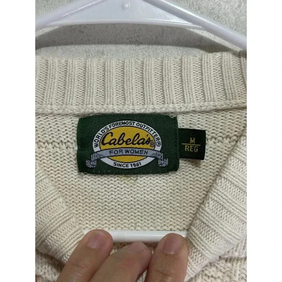 CABELAS Womens Sweater Embroidered Chunky Knit Pullover MEDIUM Lot Of 2 Grandpa - Picture 12 of 14